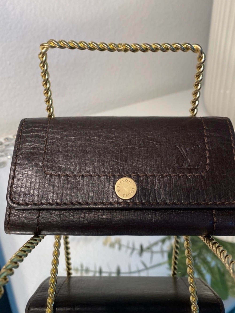 Final Price Mens Louis Vuitton Utah Leather 4 Ring Key Case